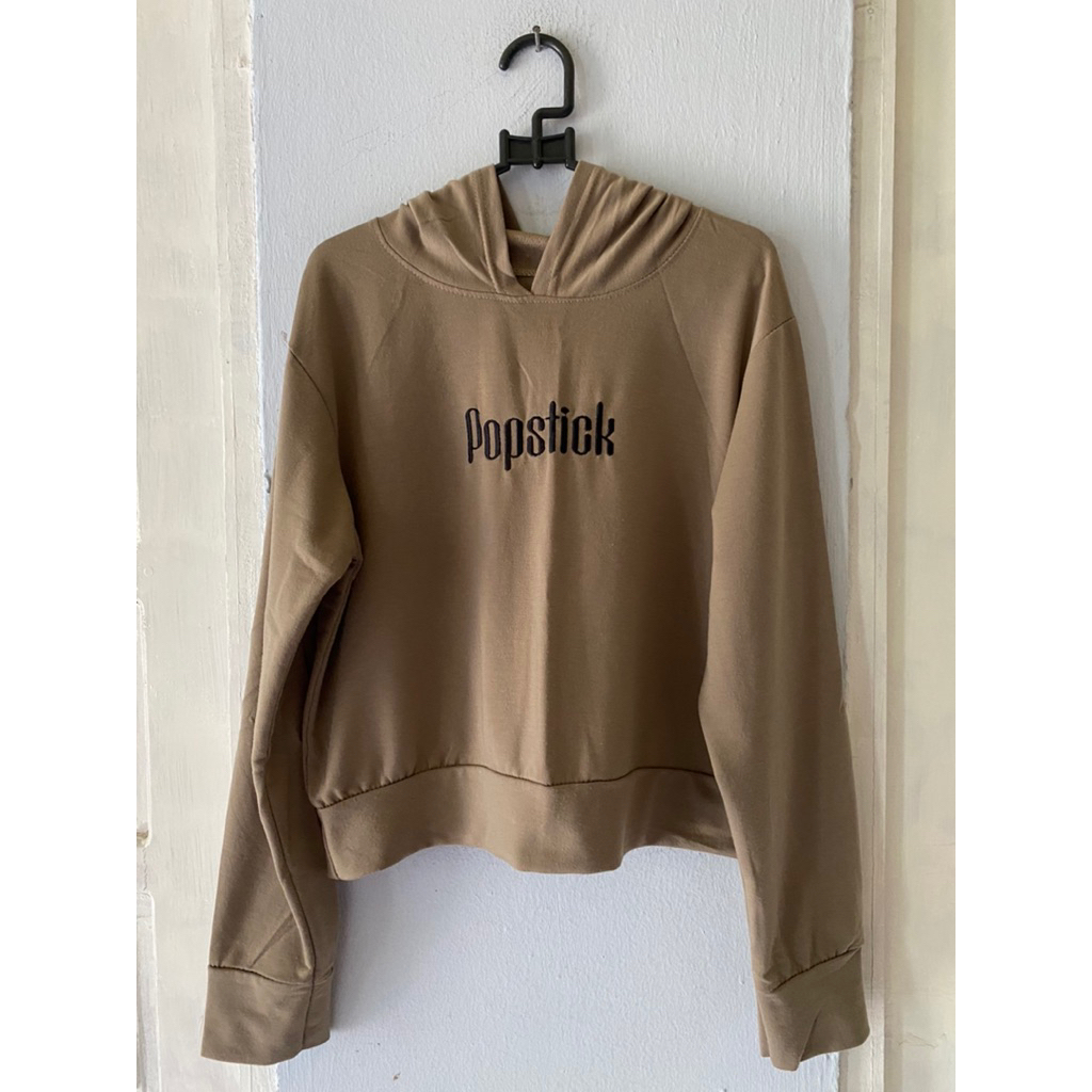 PRELOVED Hoodie Crop Wanita Lengan Panjang