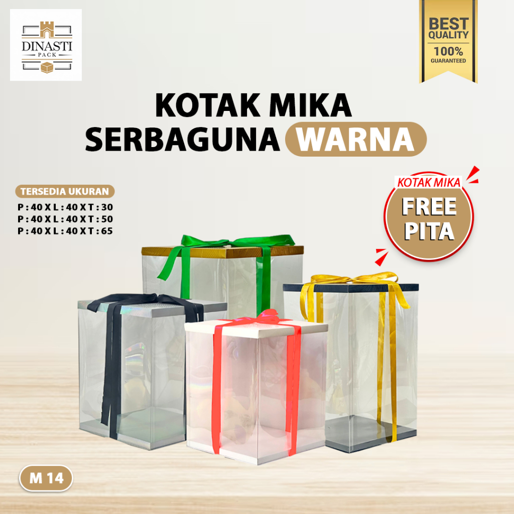 

Cake Box Kotak Kue Mika Transparan Dus Hadiah - Tutup Hologram M14