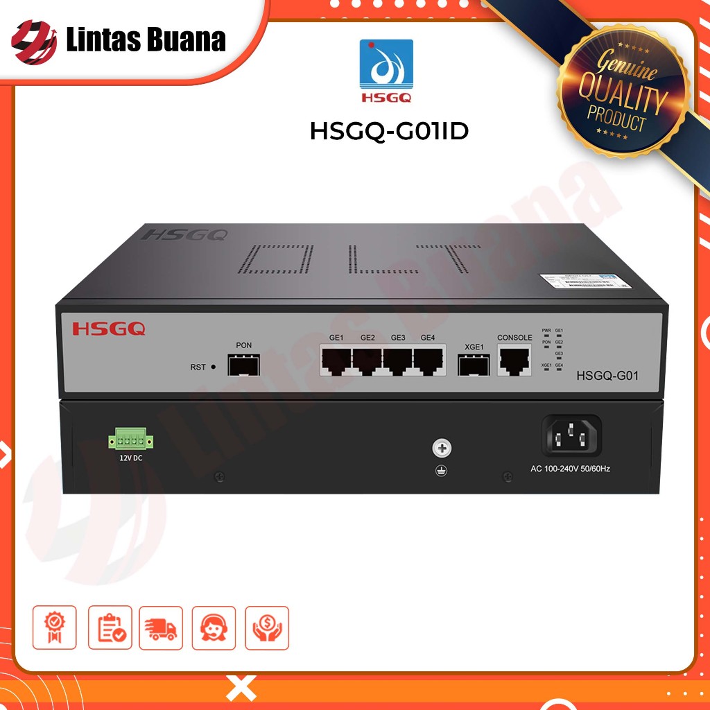 OLT HSGQ-G01ID GPON 1 PORT PON UPLINK 10G AC/DC 12V INCLUDE 1 SFP G01ID