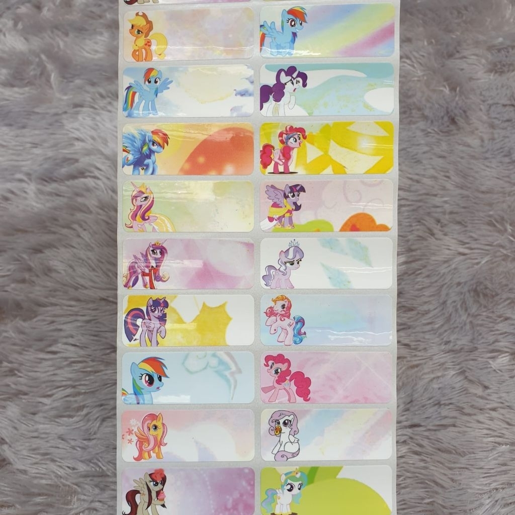 

STIKER NAMA WATERPROOF SIZE L/STIKER NAMA MOTIF LITTL3 PONY/STIKER NAMA KARAKTER/STIKER NAMA TERBARU