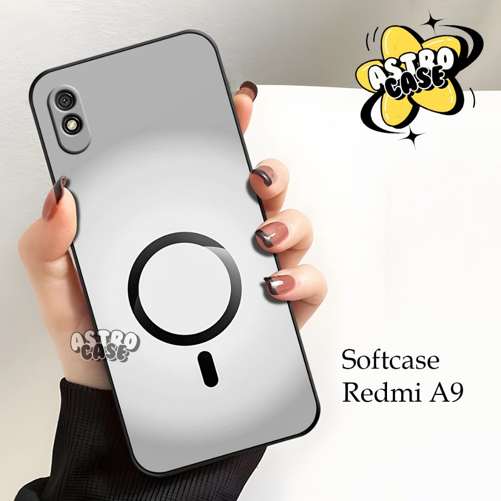 Astrocase- Case Redmi 9A New Full Cover Motif Magsafe - Cassing Redmi 9A Full karet Case Keren Redmi