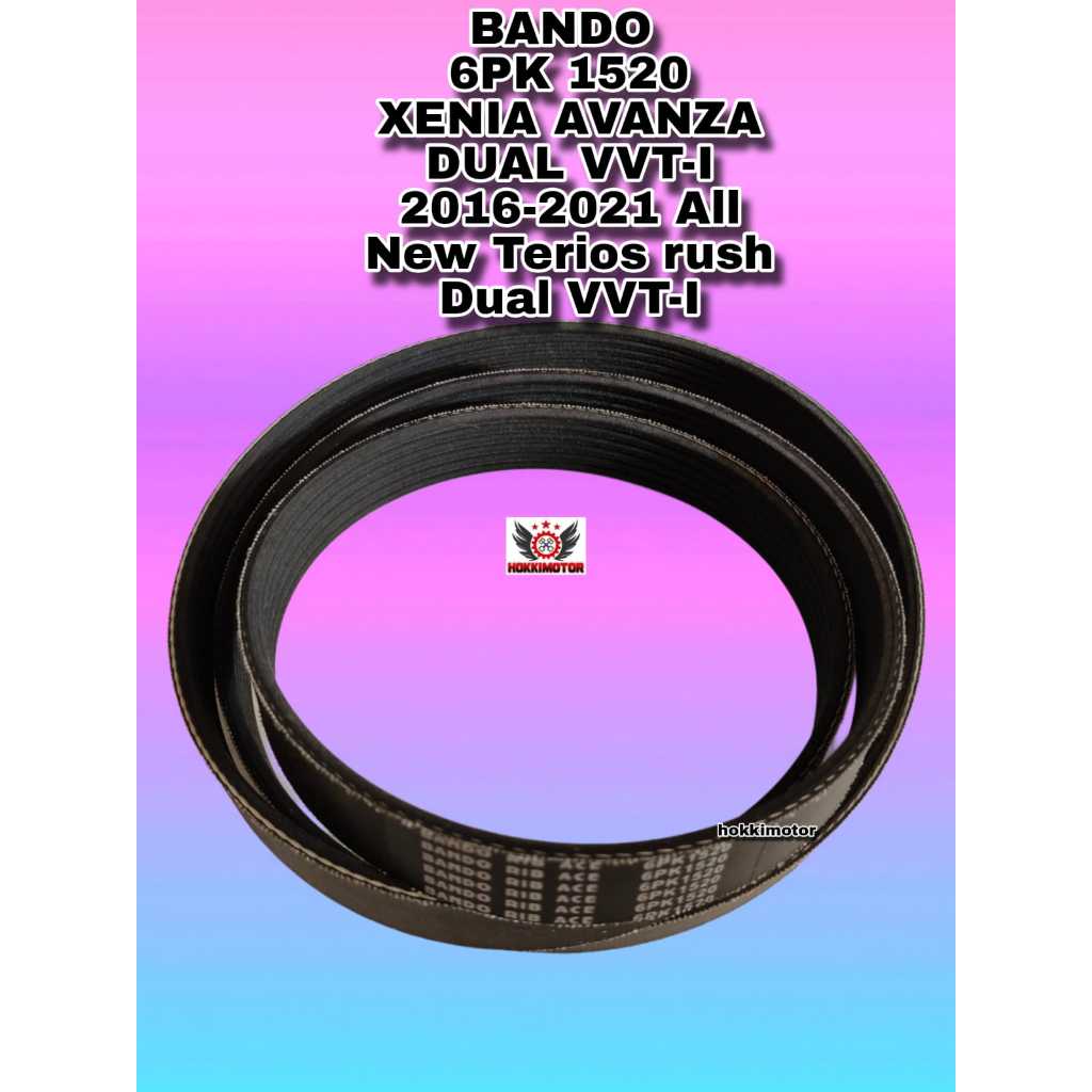 BANDO Van Belt 6PK 1520 V Belt Alur 6PK-1520 Tali Kipas Grand Avanza Xenia 15-21 All new