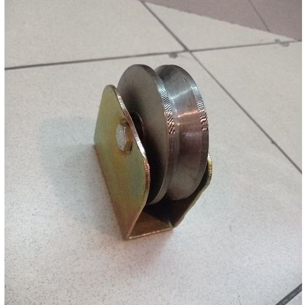 roda pagar besi /roda besi /roda gerbang/roda pagar 3 inchi ( rel siku )