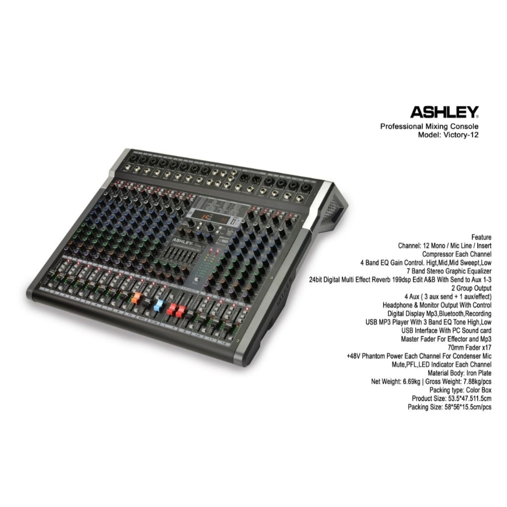 mixer audio 12 channel original ashley victory 12 mixer karaoke