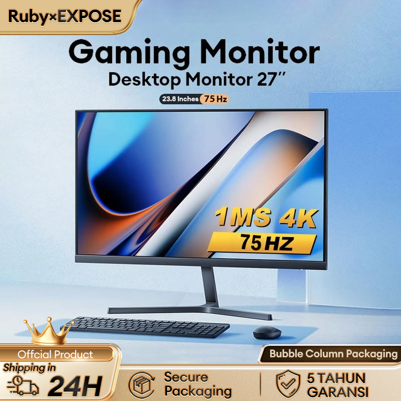 Monitor 24 inch Monitor PC LED/LCD Monitor gaming Desktop komputer 24 inch Full HD HDMI/VGA 1M/S