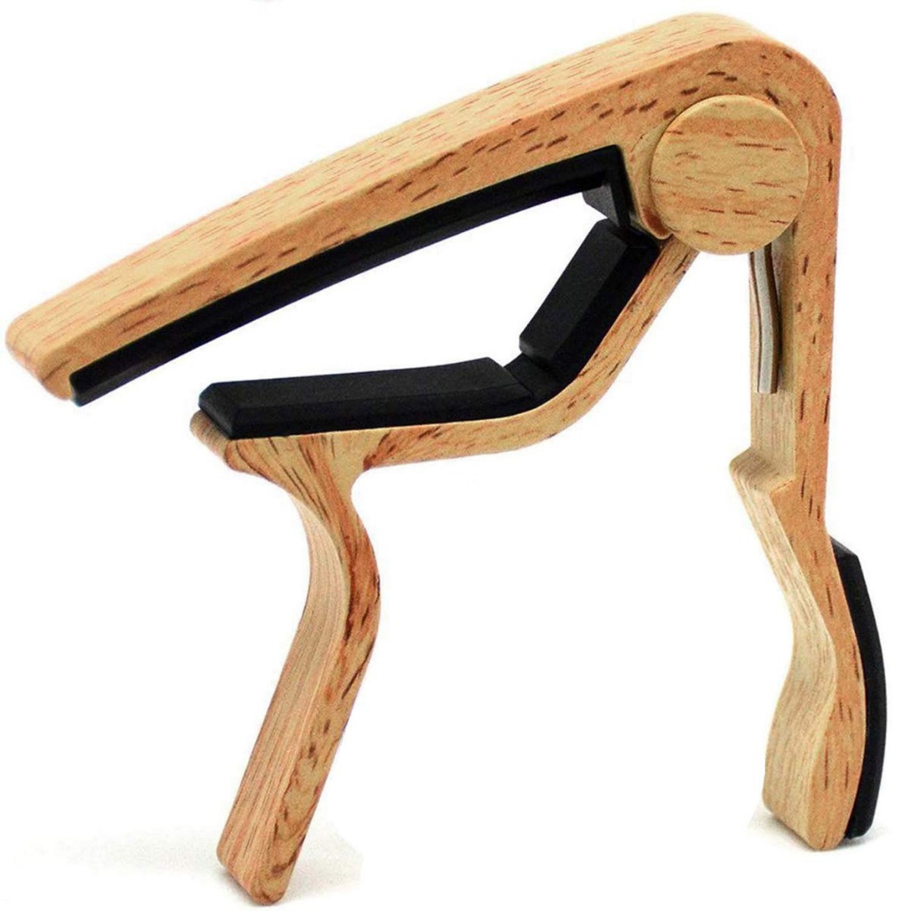 Capo Gitar, Warna Kayu Kapo Besi Penjepit Gitar untuk Akustik Gitar Elektrik Bass Ukulele RNC-21