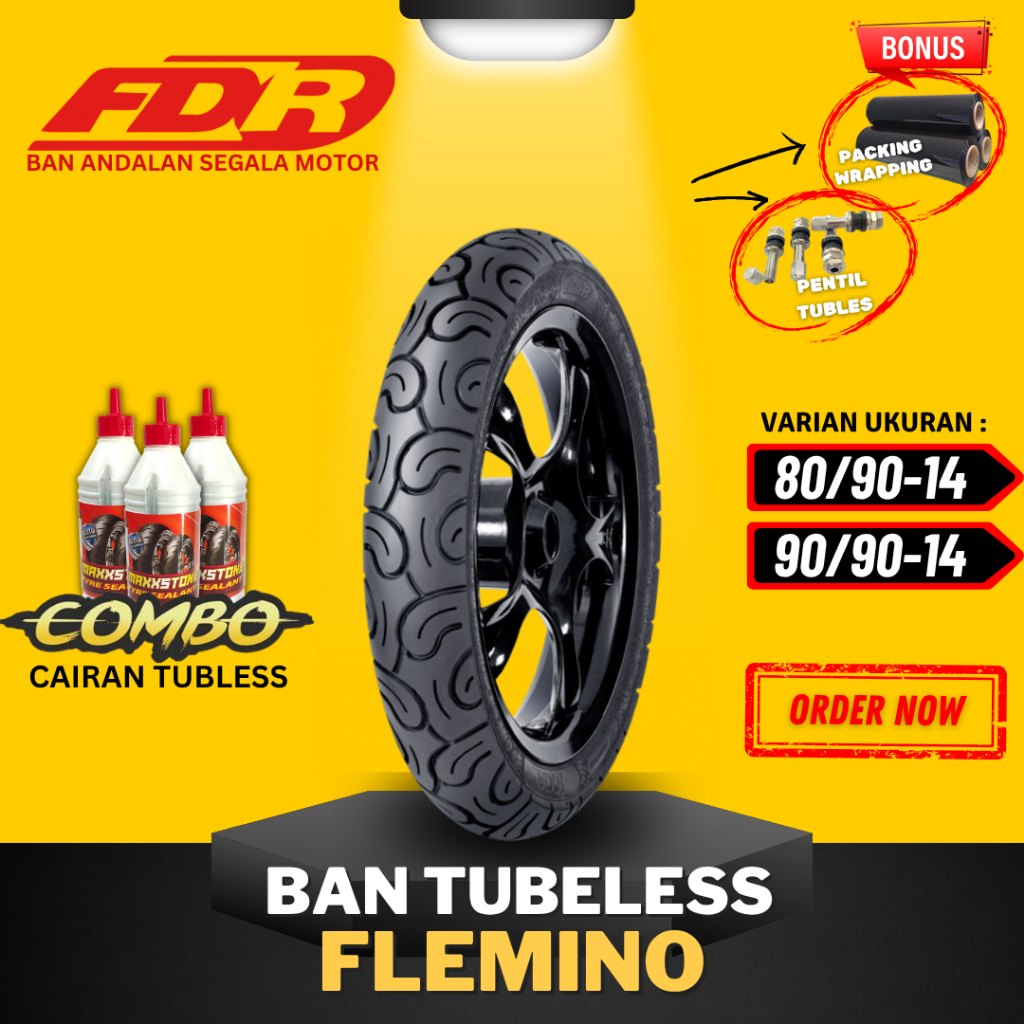 [READY COD] BAN FDR FACIO RING 14 / ( 80/90-14 / 90/90-14 ) BAN FDR TUBELESS TUBLES RING 14 / BAN FD