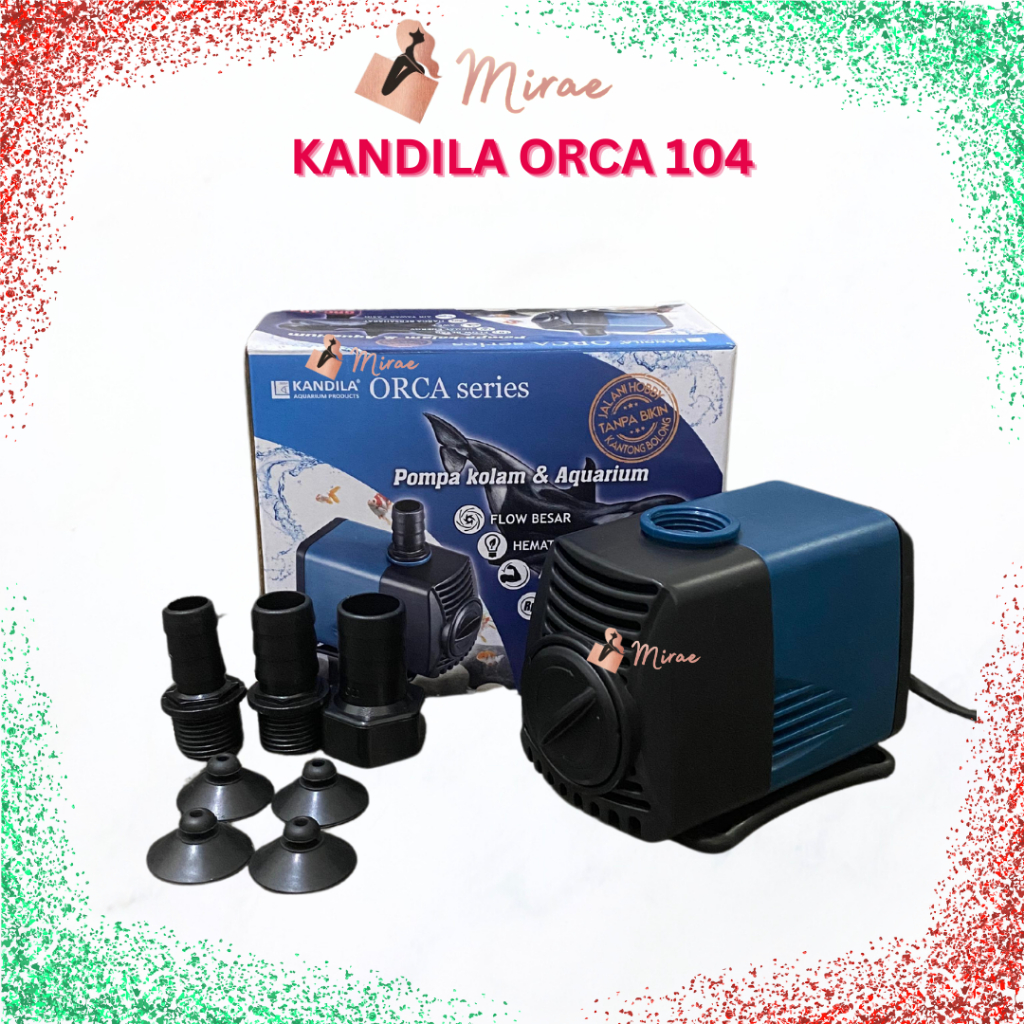 Kandila ORCA 104 Pompa celup Filter Aquarium Kolam air Kandila Pompa Hidroponik Orca 104