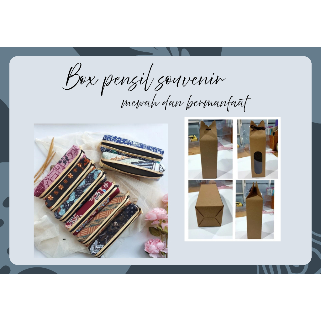 

Box Pensil Souvenir Motif Batik Souvenir pensil box aesthetic