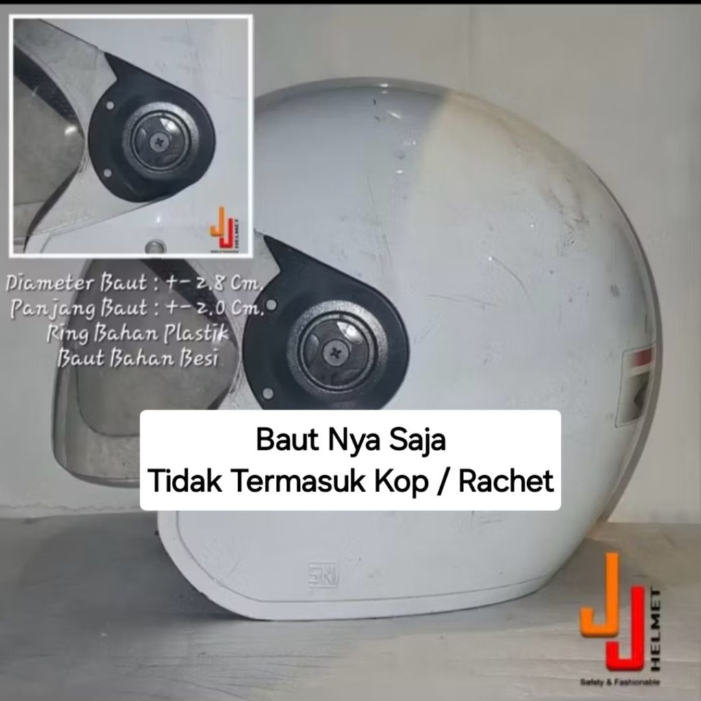 Sparepart Helm : 2 Pc Baut Helm Honda Genio, TRX-S