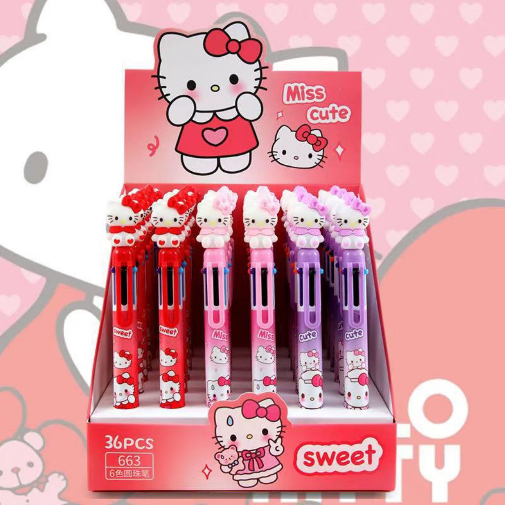 

koleksi pena kartun multi warna/warna HELLO KITY