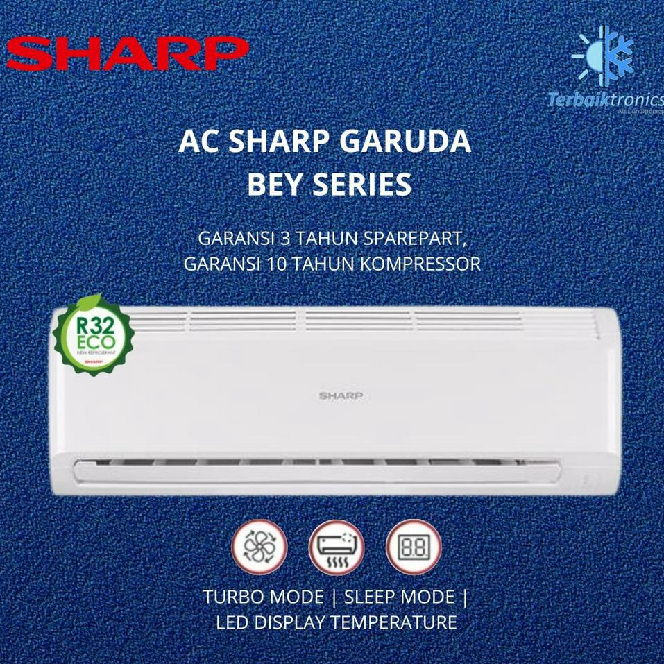 AC SHARP 0.75 PK 3/4 PK l AC Garuda Series l Daya Rendah l Hemat Listrik l Low Watt - AHA7BEY