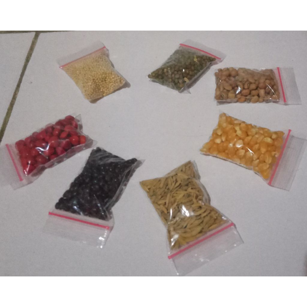 

10 paket biji-bijian untuk kolase
