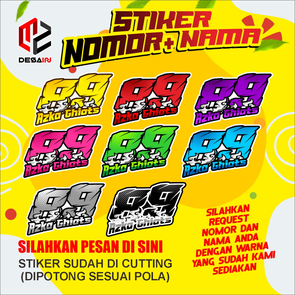 

STIKER NOMOR DAN NAMA MOTIF RACING PRINT CUTTING 9X5 CM