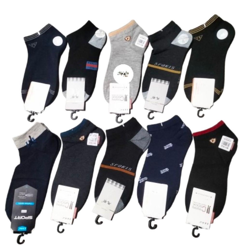 GROSIR KAOS KAKI PENDEK MOTIF/KAOS KAKI SEMATA KAKI KATUN