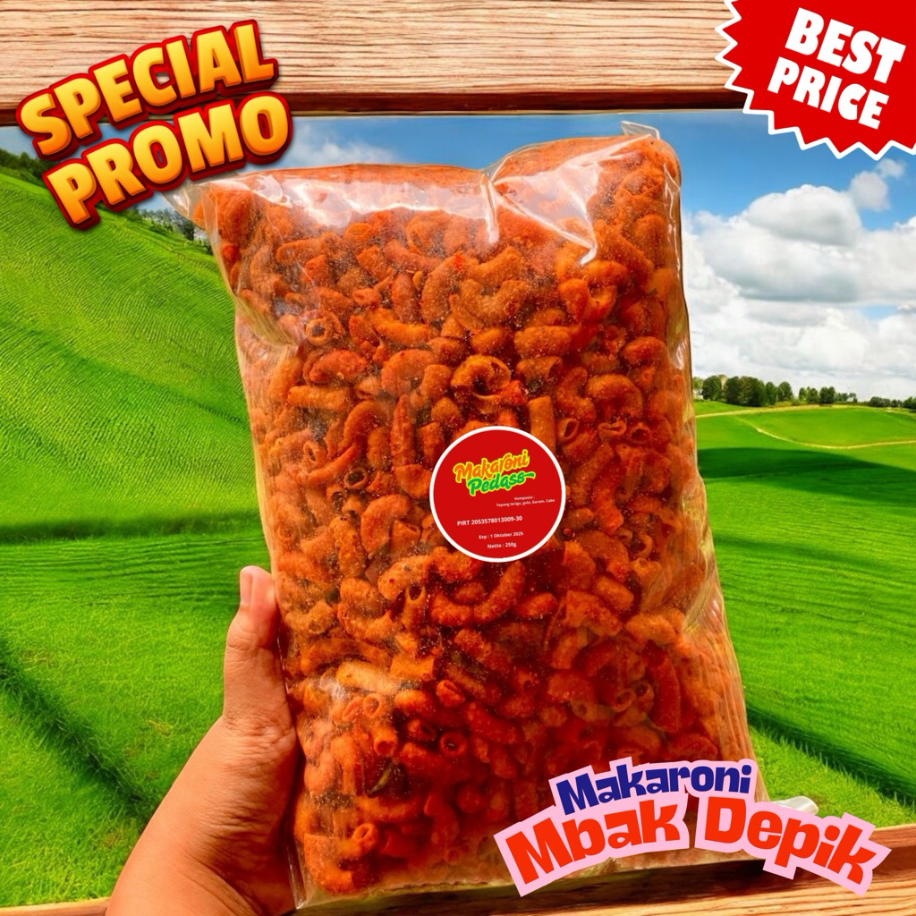 

Makaroni Pedas 1/4kg | Makaroni Extrapedas 250g | Makaroni Kriyukk