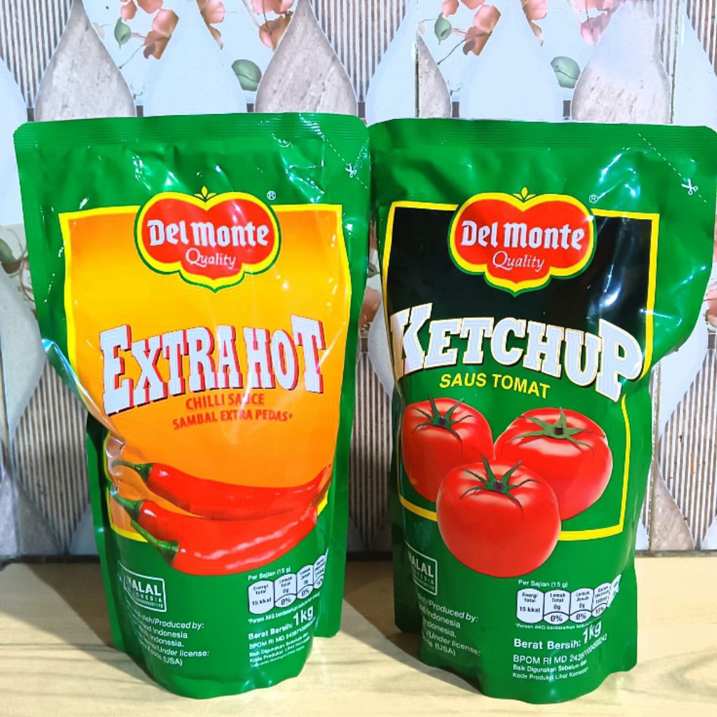 

Saos Sambal Delmonte Extra Hot Chilli 1kg / Delmonte Ketchup Saus Tomat 1kg
