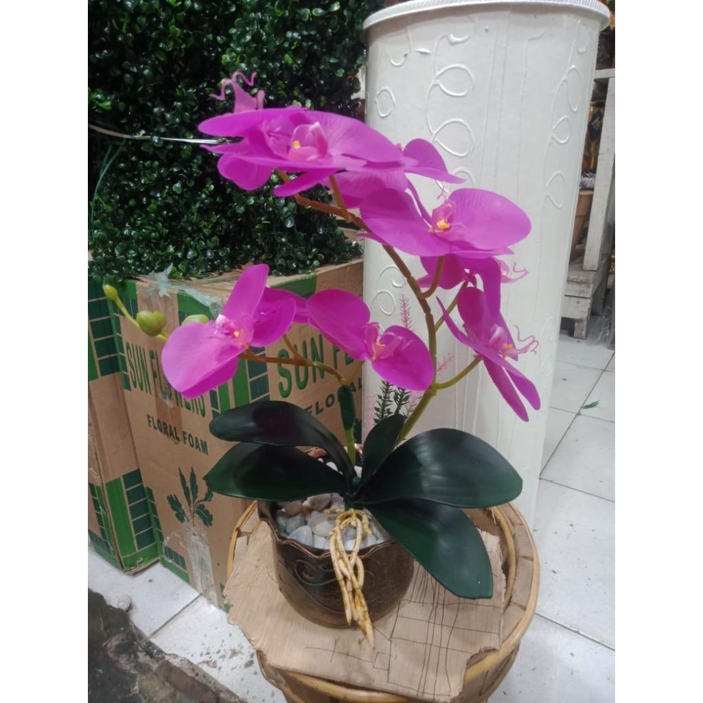 Hiasan bunga anggrek latex