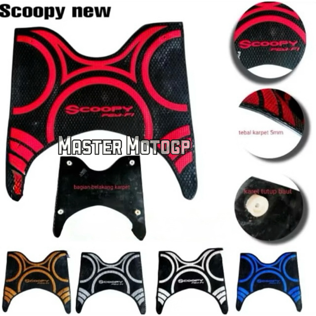 KARPET SCOOPY PGM FI KESET SCOOPY PGM FI TATAKAN KAKI MOTOR SCOOPY PGM FI ESP 2013 - 2019