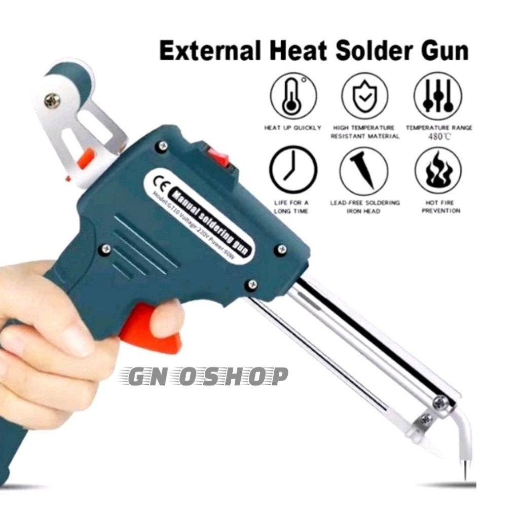 Solder Iron Automatic Tin Gun Solder Tembak Listrik Kawat Timah Otomatis 60W 220V Alat Soldering Set
