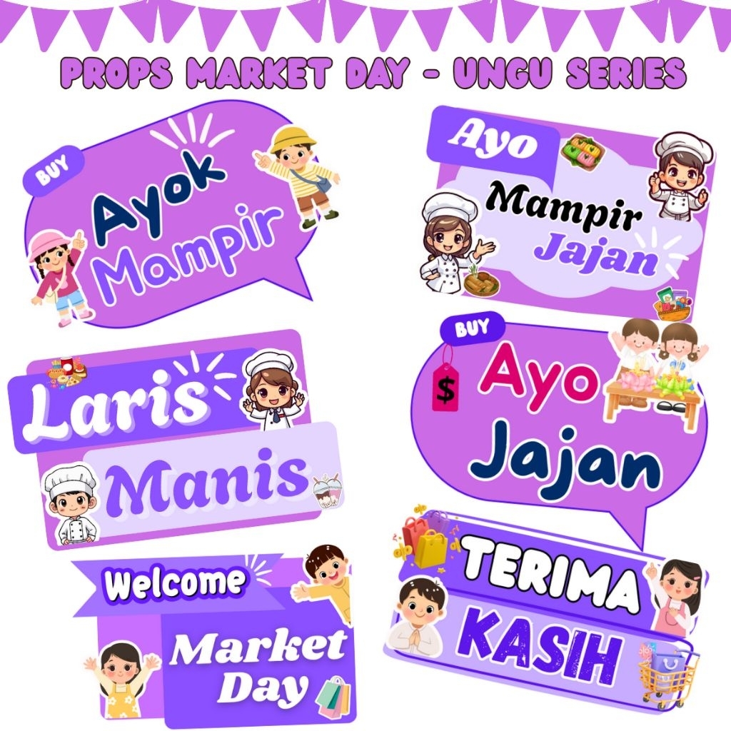 UNGU SERIES - MARKET DAY PROPS PROPERTI FOTO ACC MARKET DAY DEKORASI PHOTOGRAPHI