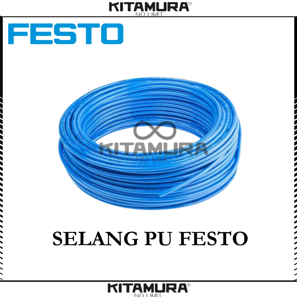 SELANG PU 4mm / HOSE POLYURETHANE FESTO PUN-H-4x0,75 BLUE METERAN