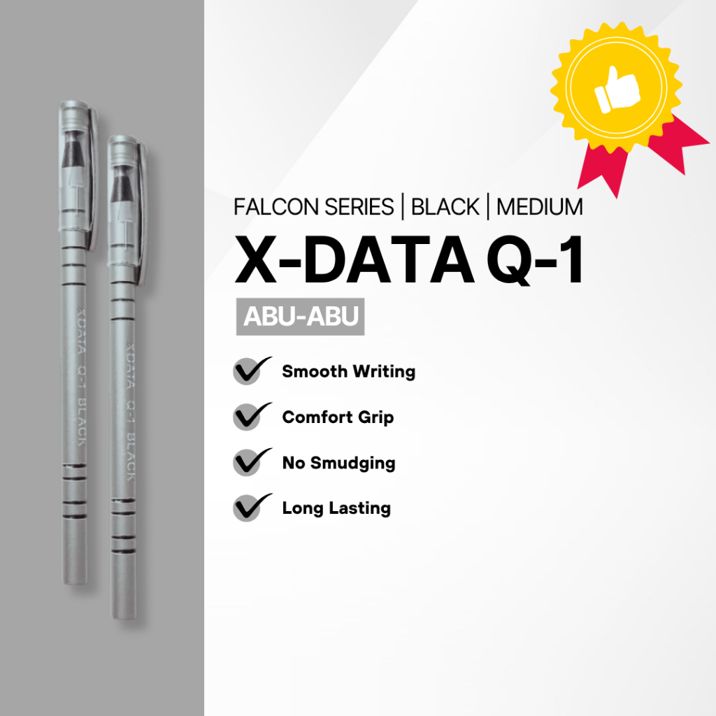 

Pulpen X-Data Q-1 Falcon Series Black Medium Abu-Abu (1 Pcs)