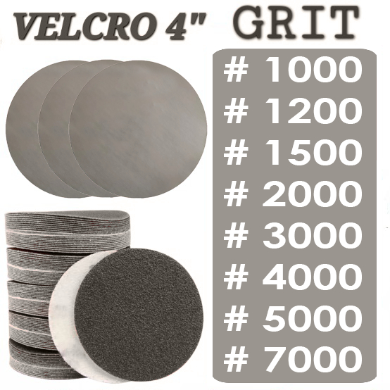 AMPLAS BULAT VELCRO 4 INCH HIGH GRIT 4" TEMPEL SANDING DISC PAD ORBITAL SANDER BATU AKIK KAYU BESI S