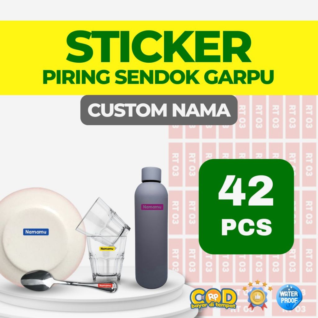 

Custom Stiker NamaCustom Sticker Perabotan Timbul UV DTF – 42 Pcs 23 Pcs (Piring, Sendok, Garpu) | Premium & Tidak Mudah Lepas