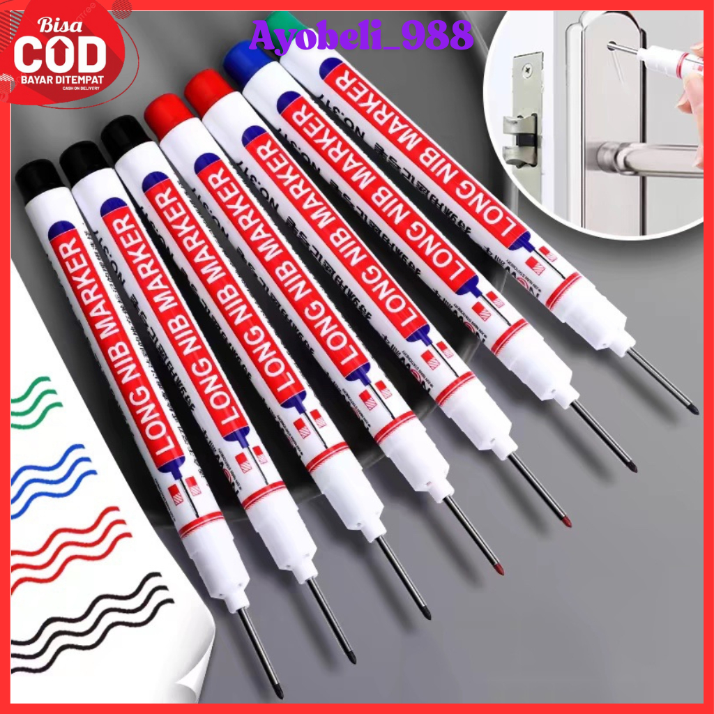 

【AYOBELI988】TERMURAH SPIDOL TUKANG ALAT TULIS PENANDA PULPEN KEPALA PANJANG LONG NIB TIP MARKER / CH