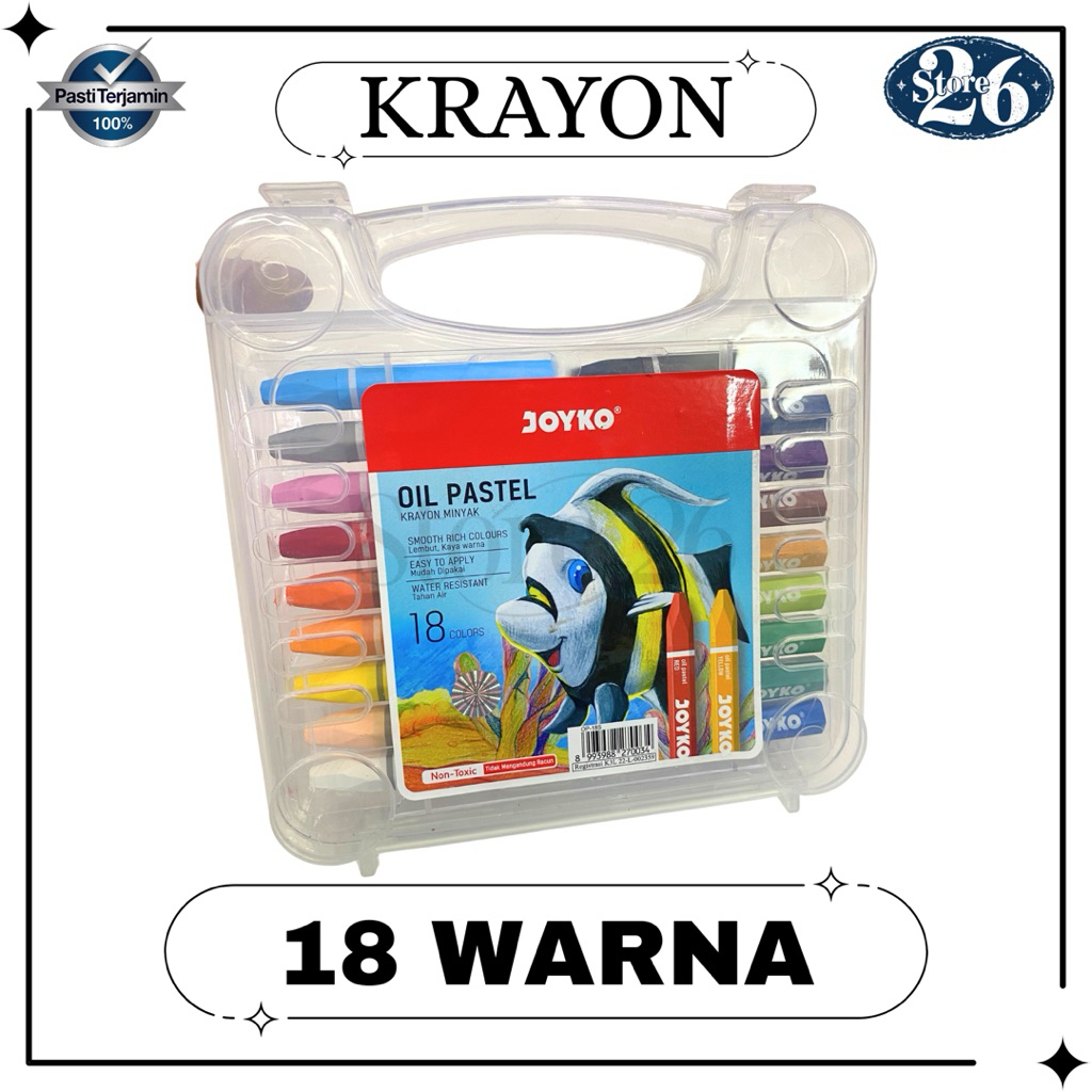 

Oil Pastel Joyko / Krayon Minyak Joyko 18 Warna