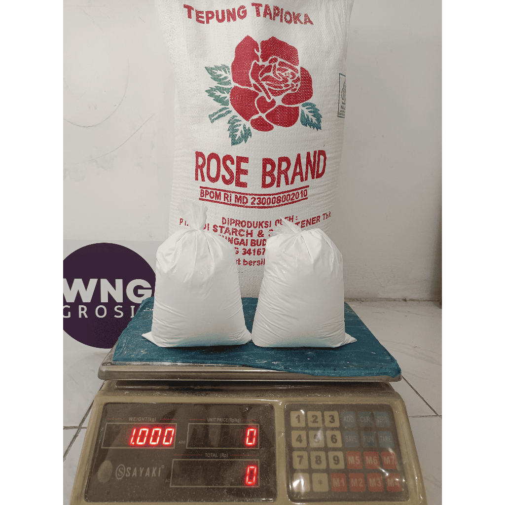 

Tepung Tapioka Rose Brand Curah/Repack 1KG ( 2x500g )