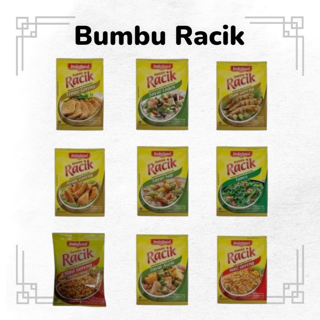 

Bumbu racik indofood all variant satu renceng