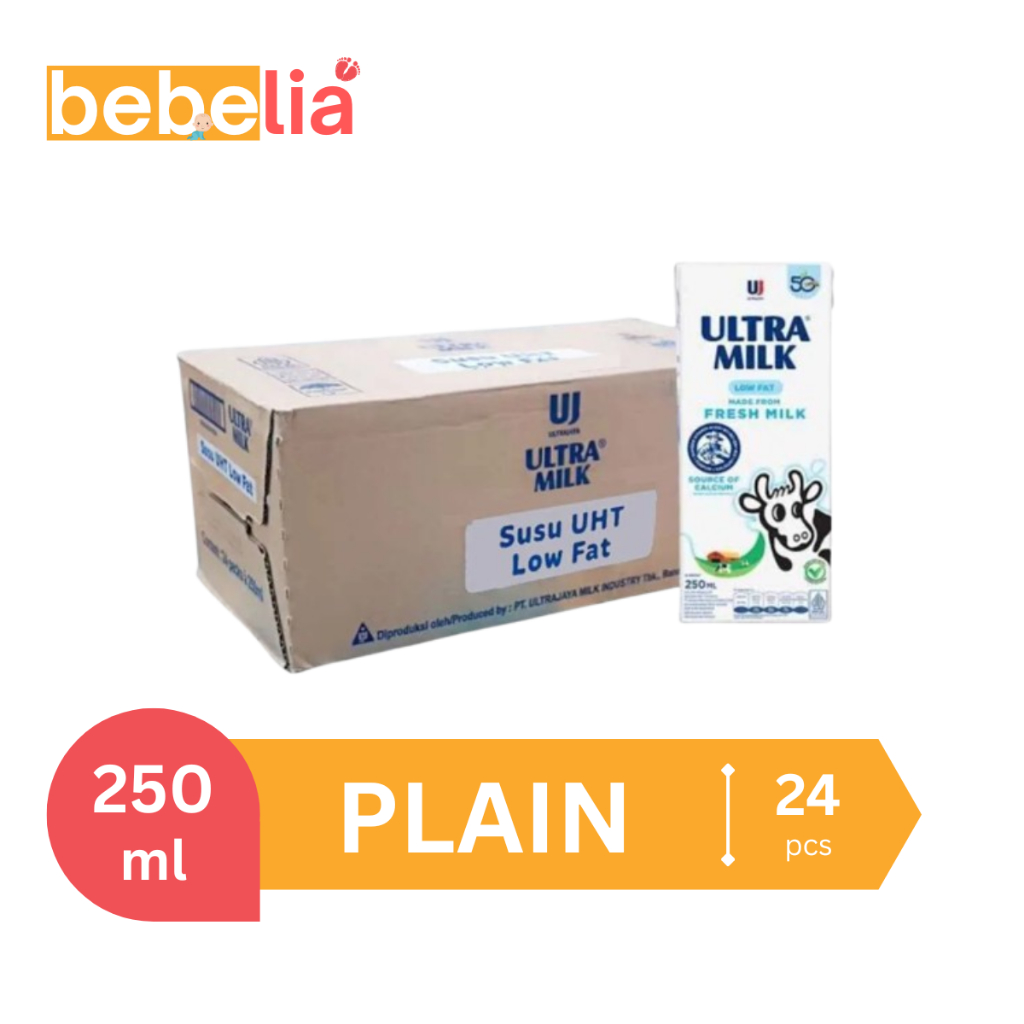 

Ultra Milk Susu UHT Low Fat Plain 250 ml 1 dus isi 24 pcs Khusus Pengiriman Standar & Kargo Free Bubble Wrap & Kardus