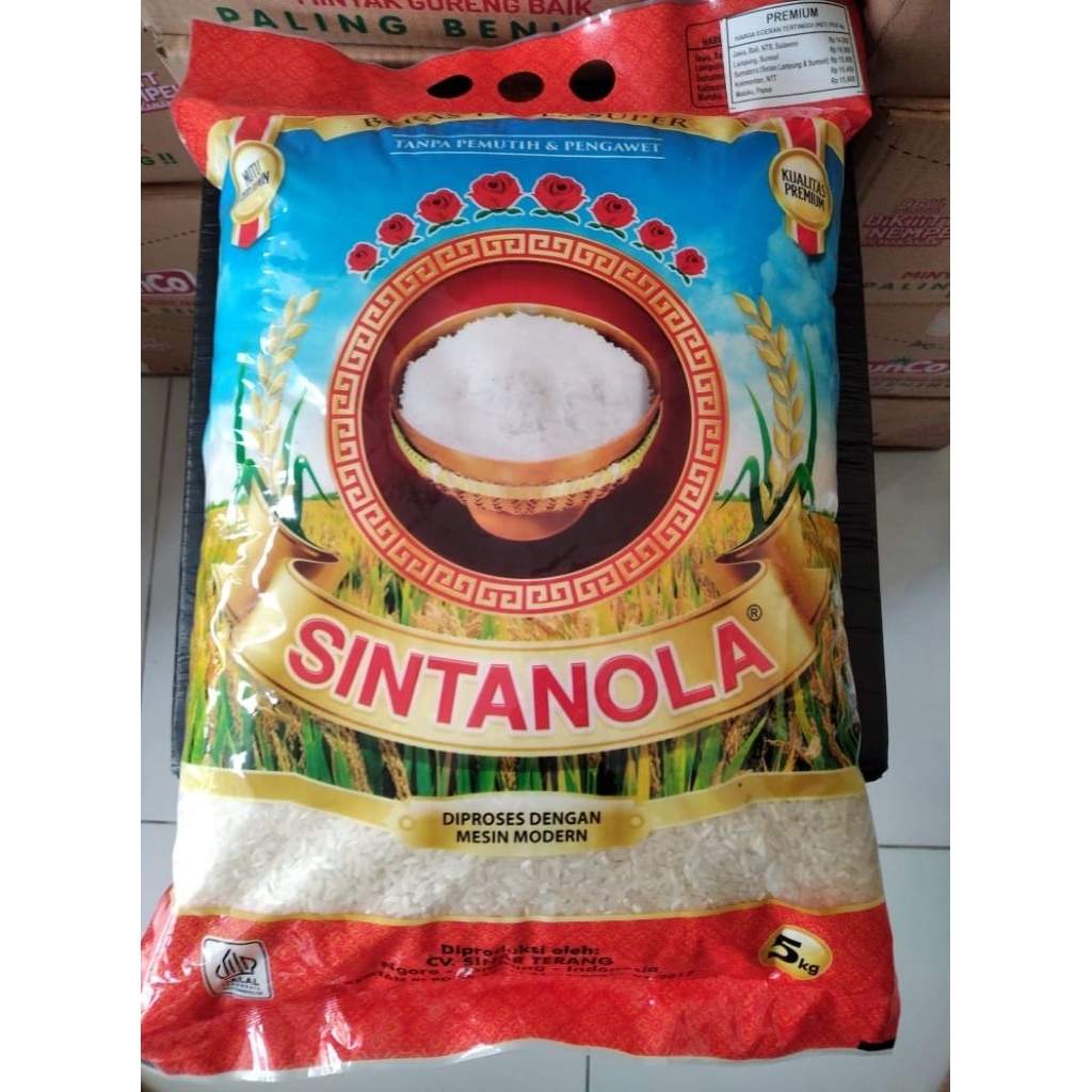 

beras sintanola. kemasan laminasi 5kg