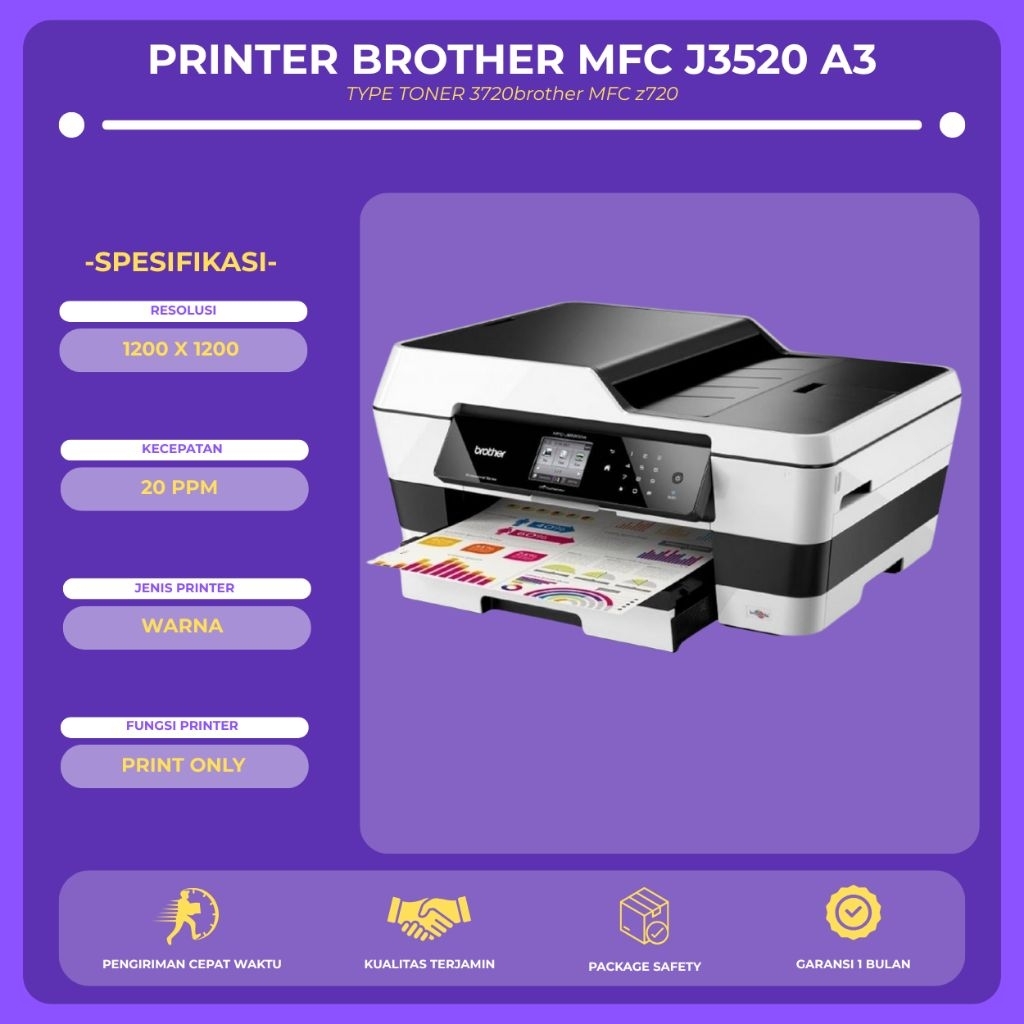 printer brother MFC J3520 all in one A3 warna