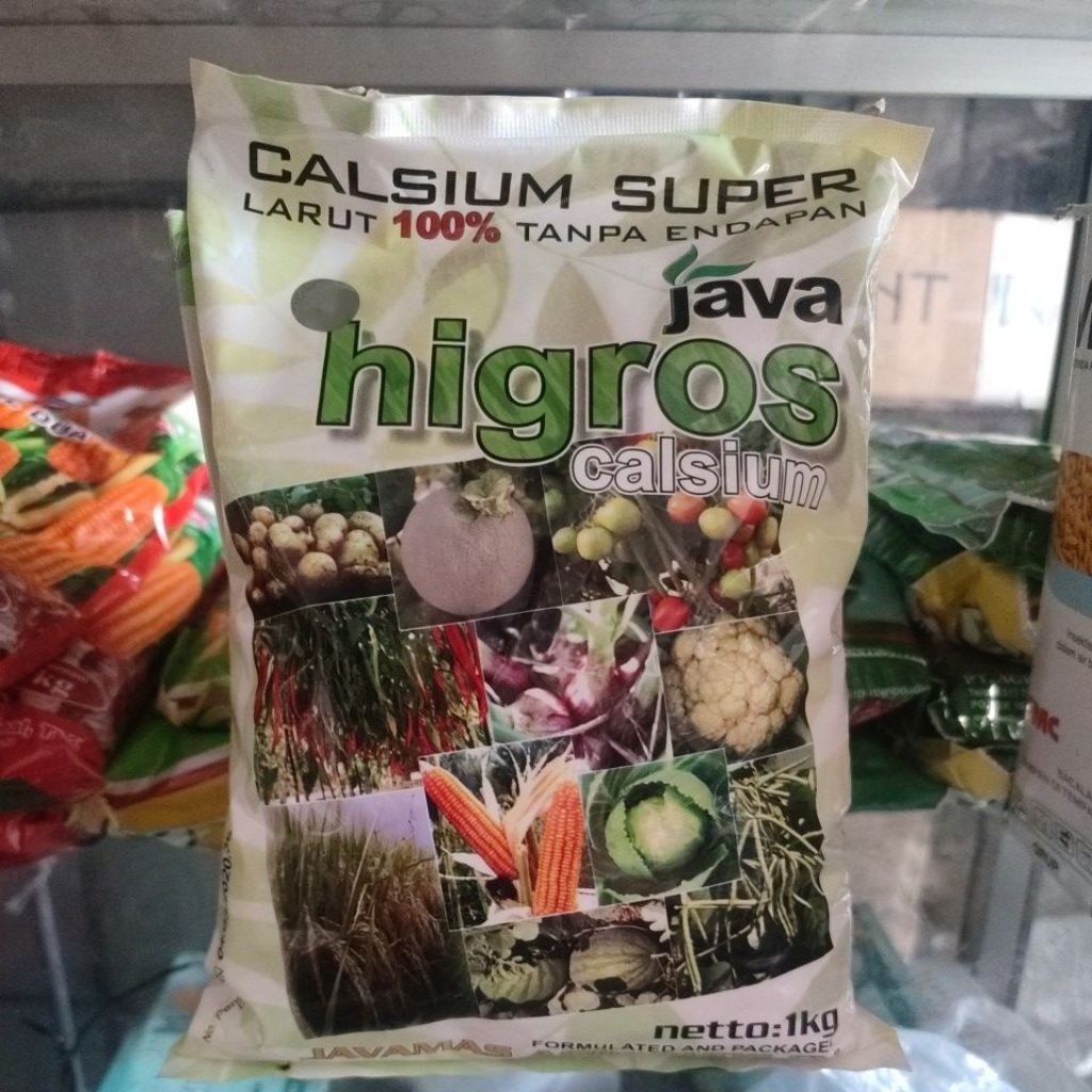 Kalsium JAVA HIGROS Calcium 1 kg, pupuk CaO larut 100%