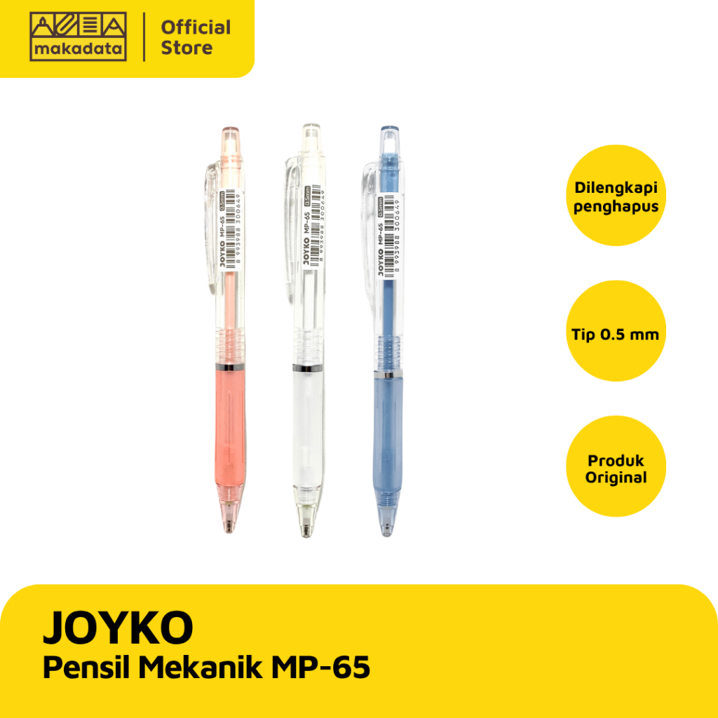 

PENSIL MEKANIK / MECHANICAL PENCIL JOYKO 0.5 MM MP-65 (1 PCS) MURAH