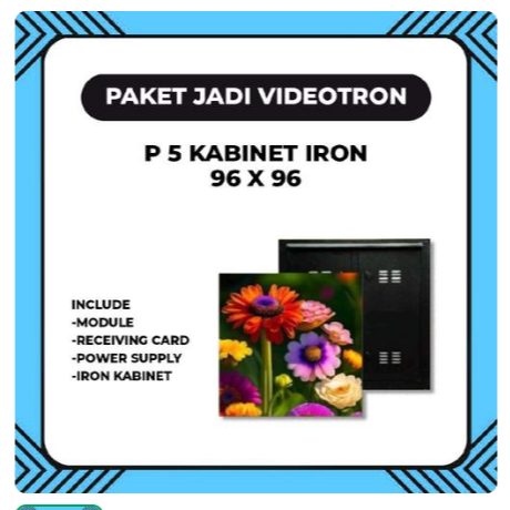 PAKET LED VIDEOTRON P5 OUTDOOR LAMPRO - IRON CABINET