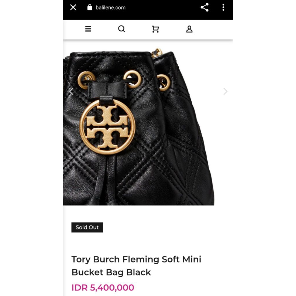 Soft Fleming Mini Bucket Bag Black Tory Burch