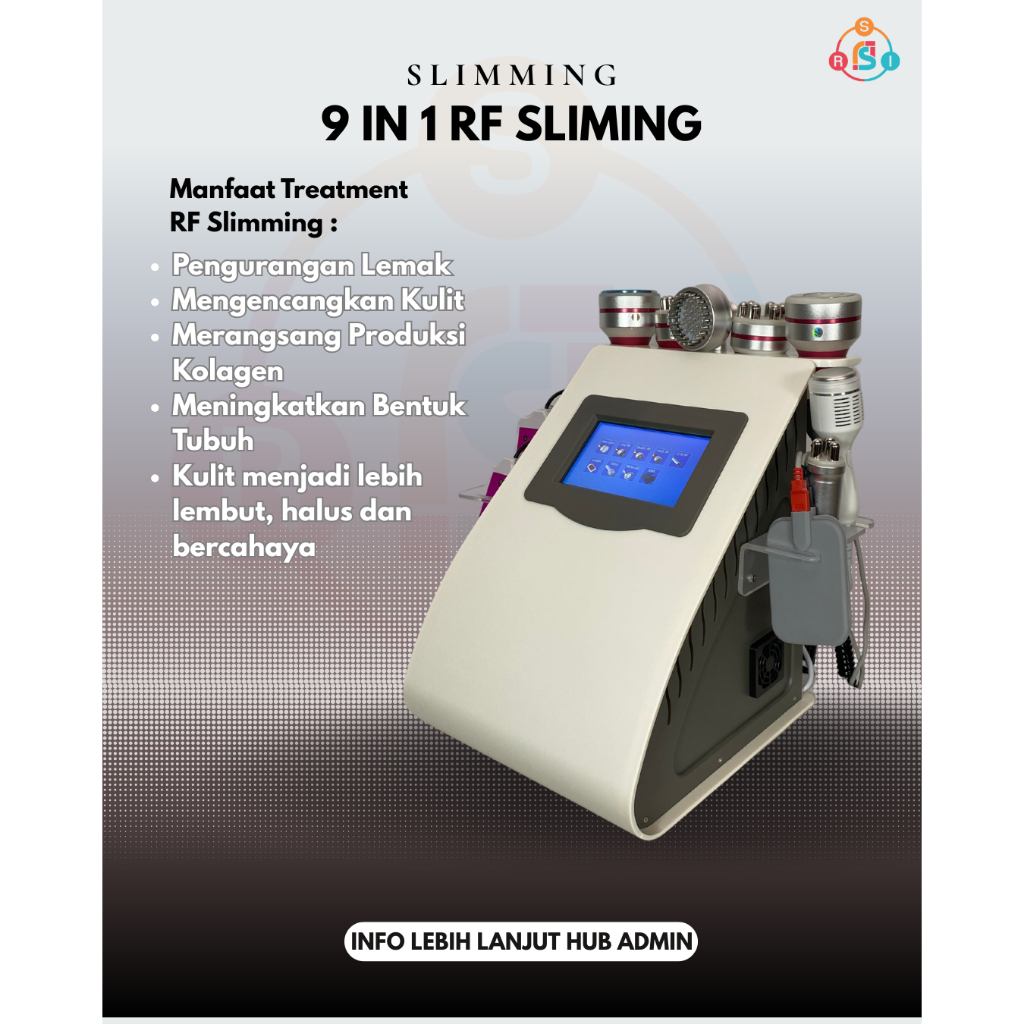 9IN1 RF VACUUM CAVITATION LIPOLASER | Alat untuk Lifting | Alat untuk pengencangan wajah