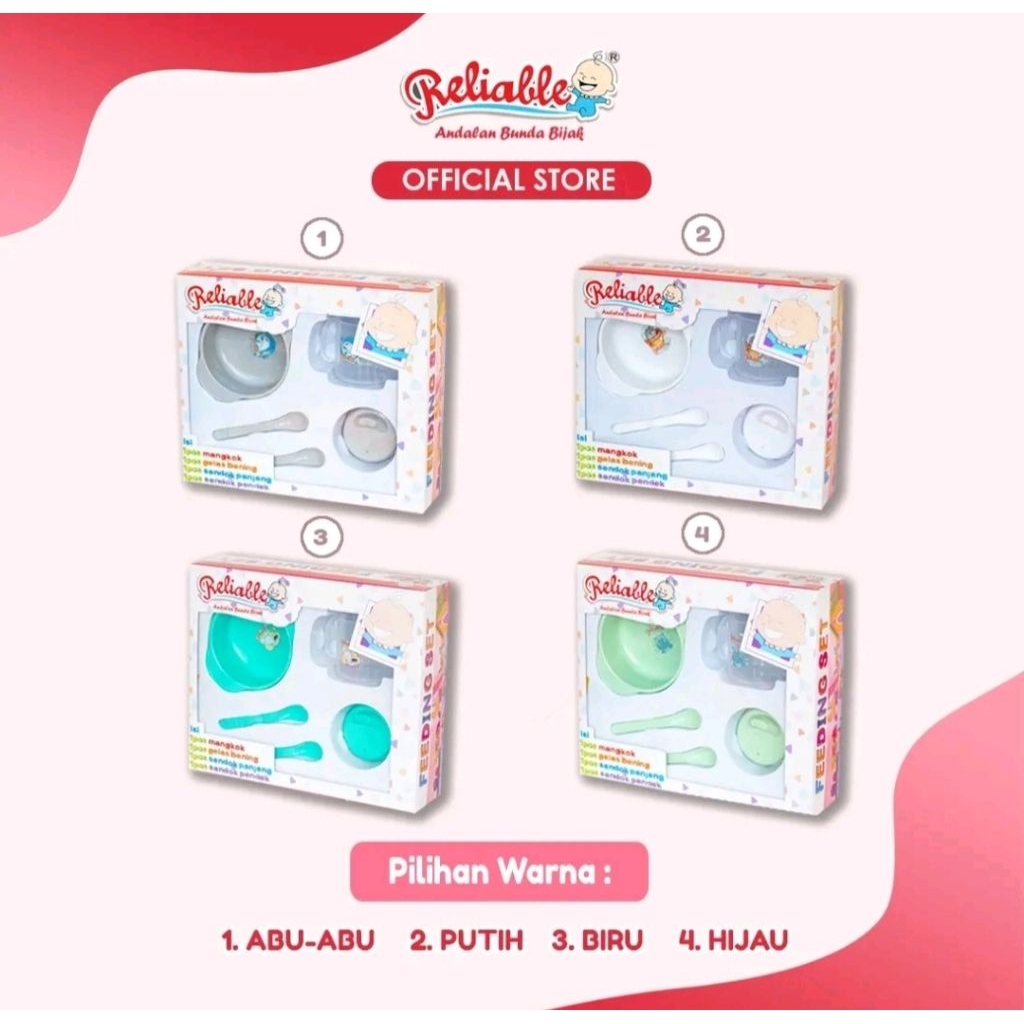 FEEDING SET/FEEDING SET RELIABLE/TEMPAT MAKAN ANAK/TEMPAT MAKAN BAYI/FEEDING/FEEDING RELIABLE