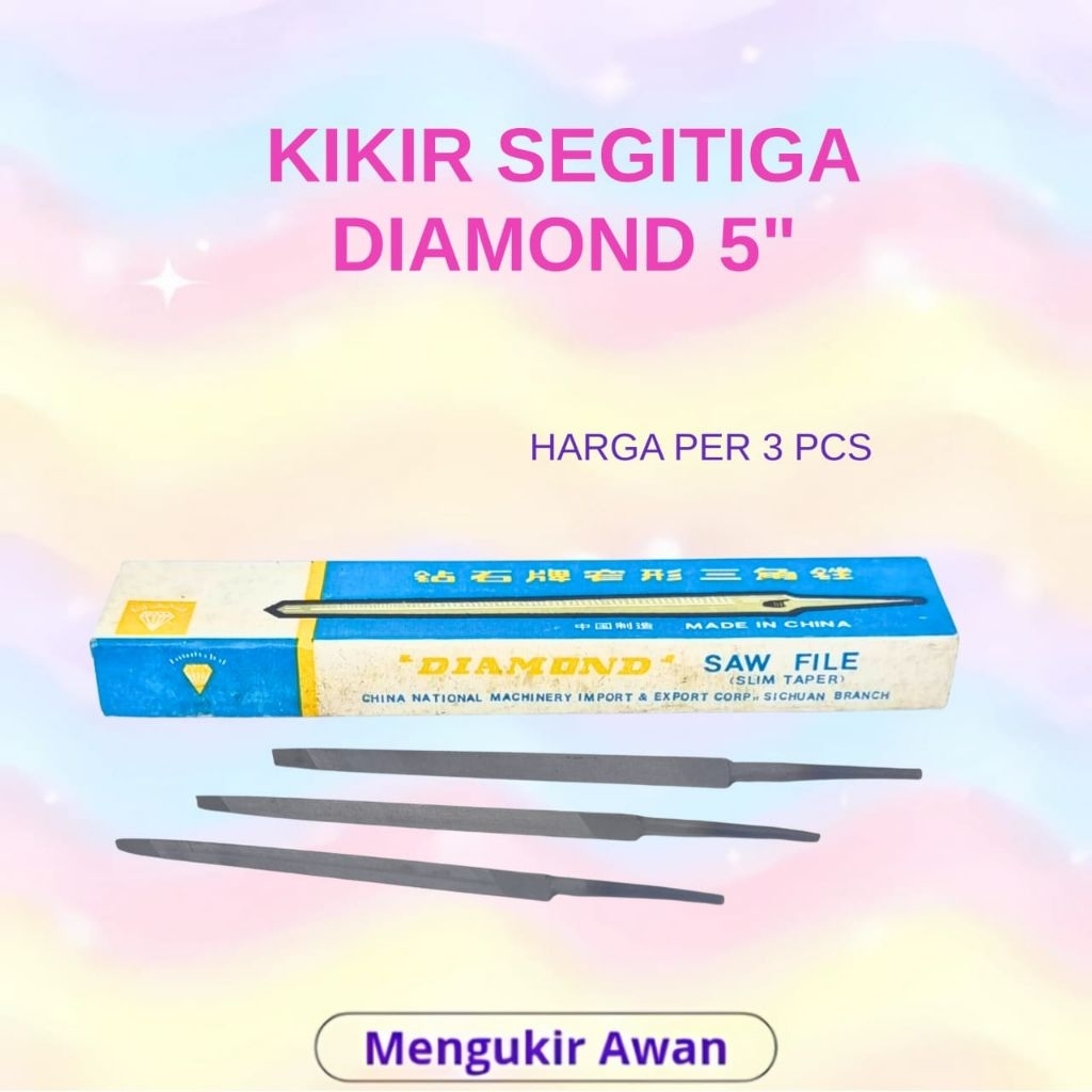 Kikir Segitiga Kikir Gergaji Kikir Besi DIAMOND 5" 4"