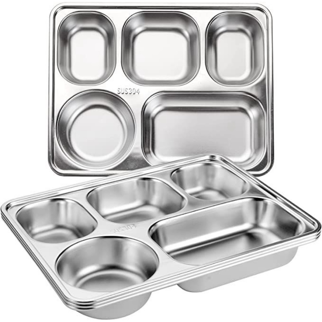 food tray stainless steel with cover