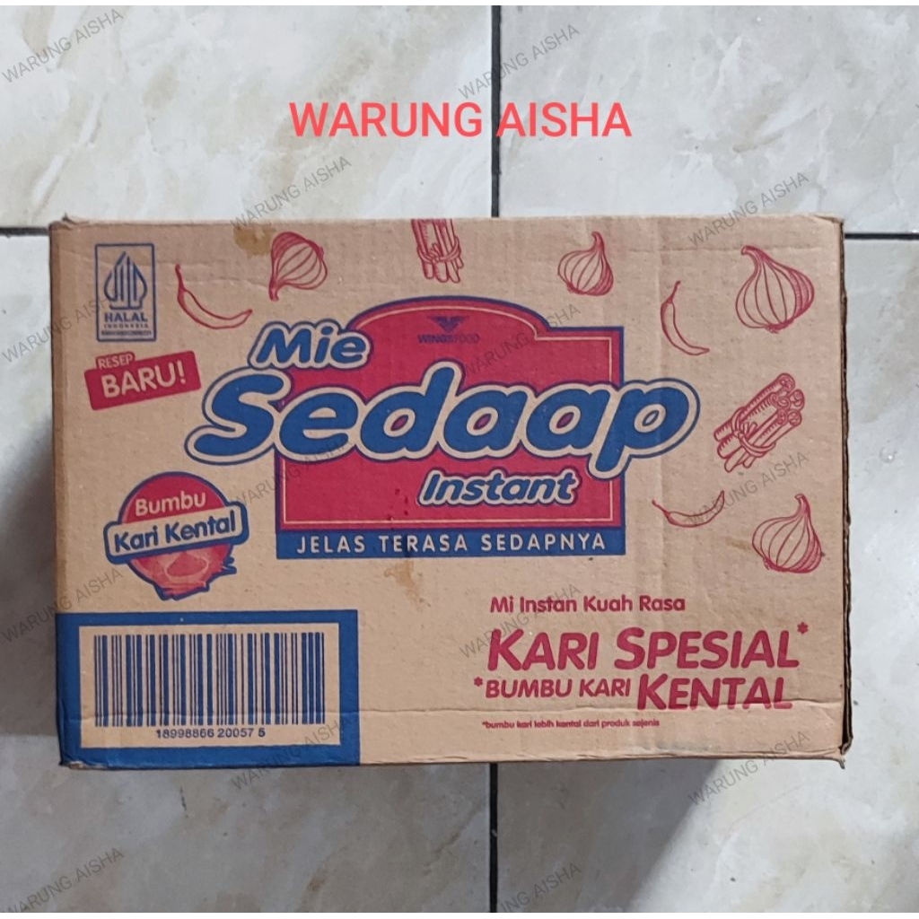 

Mi Instan Mie Sedaap Kari Spesial Bumbu Kari Kental 76 gr per dus isi 40