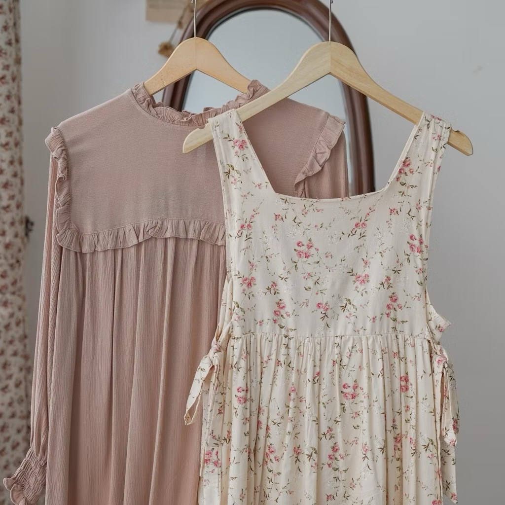 Preloved Himari Dress Midi Tunik Vintage Korean Style - Haraskirt