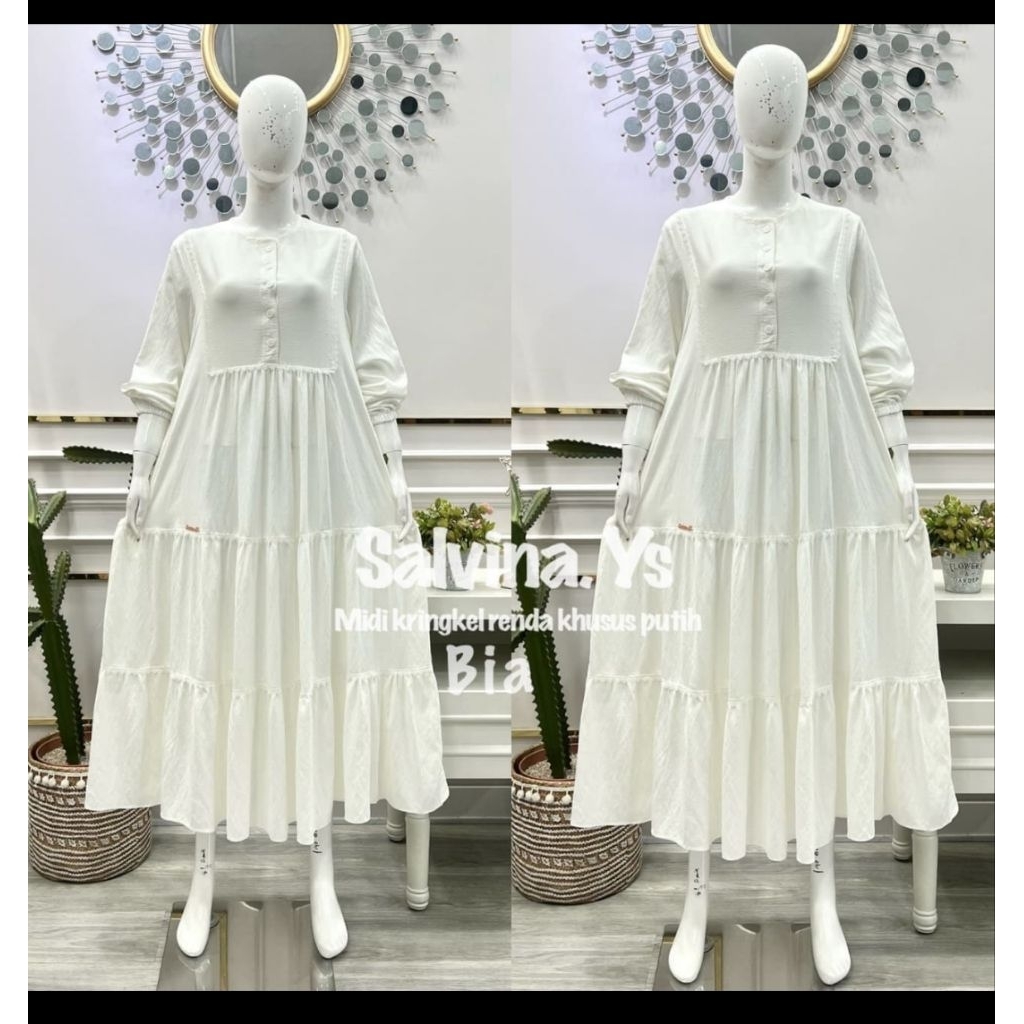 Midi Khusus Putih Original Salvina Ys