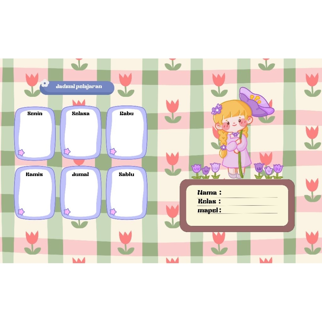 

Buku Catatan Custom Anak – Desain Imut + Nama & Mapel! (32/38 Lembar)