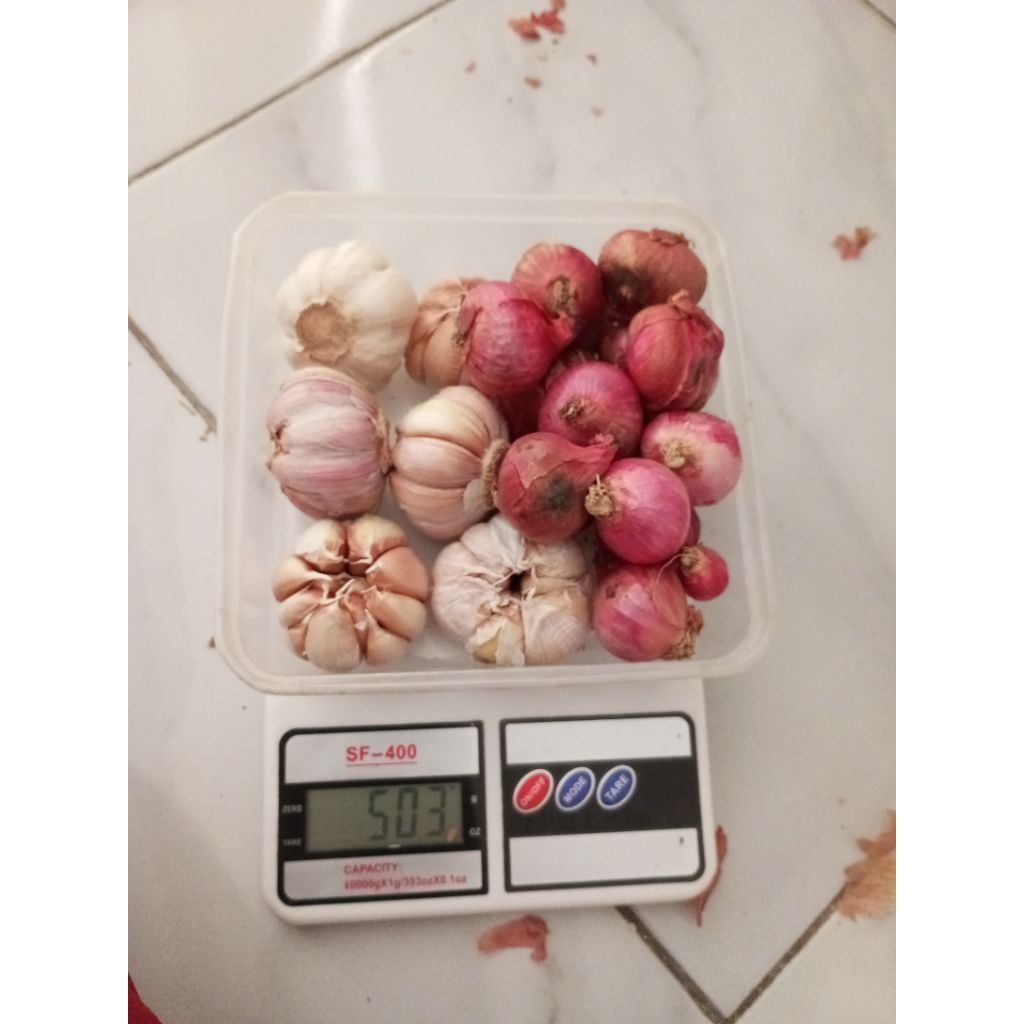 

paket hemat bawang merah dan bawang putih 1/2kg