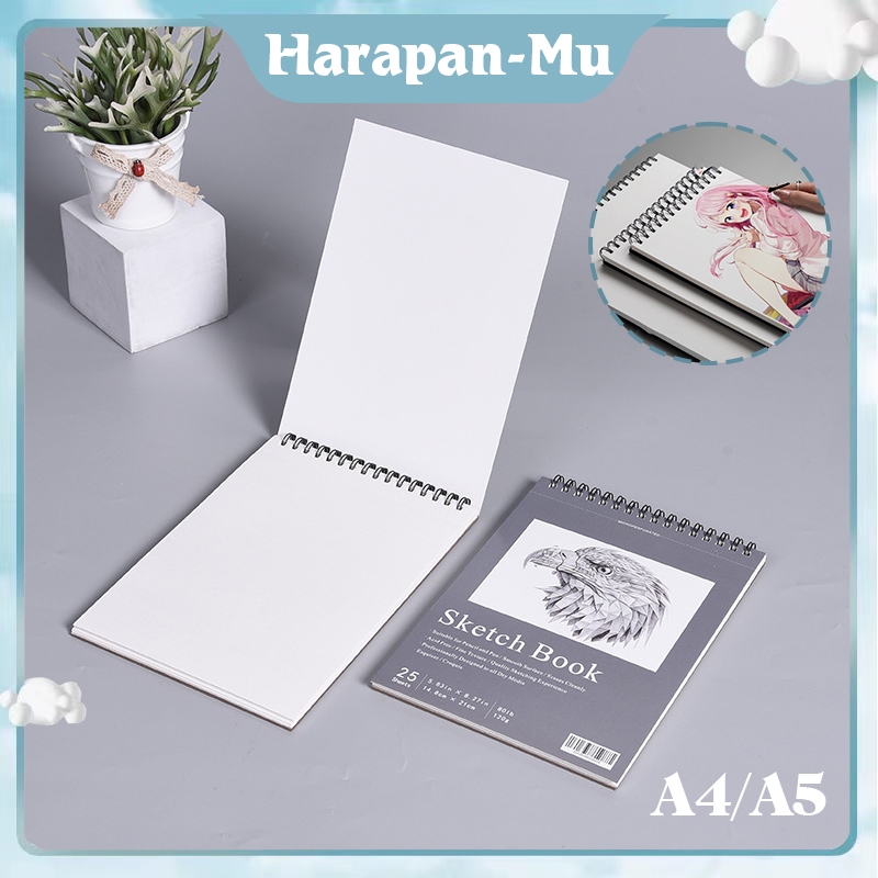 

Sketchbook A4 A5 / Watercolour Sketchb / Kertas Lukis Cat Air / Buku sketsa seni
